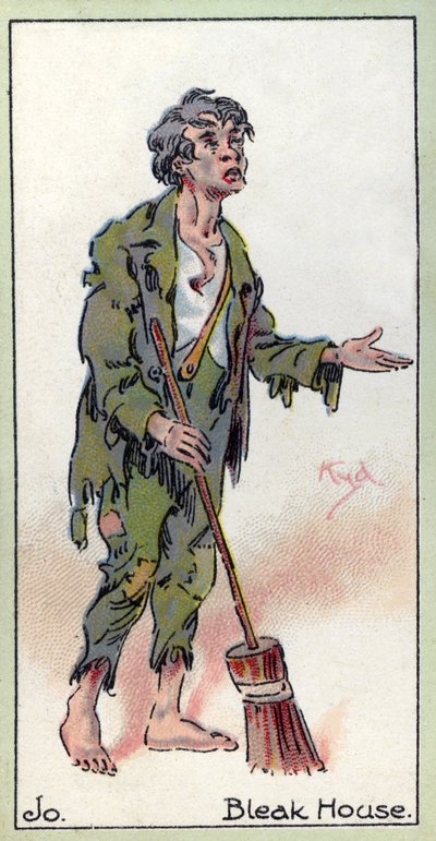 乔。来自查尔斯狄更斯的“荒凉之家”，1923年 作者 约瑟夫·克莱顿·克拉克