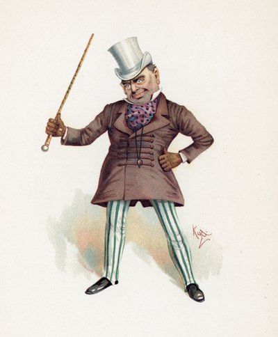 Major Bagstock，插图来自查尔斯狄更斯的“人物素描”，1890年 作者 约瑟夫·克莱顿·克拉克