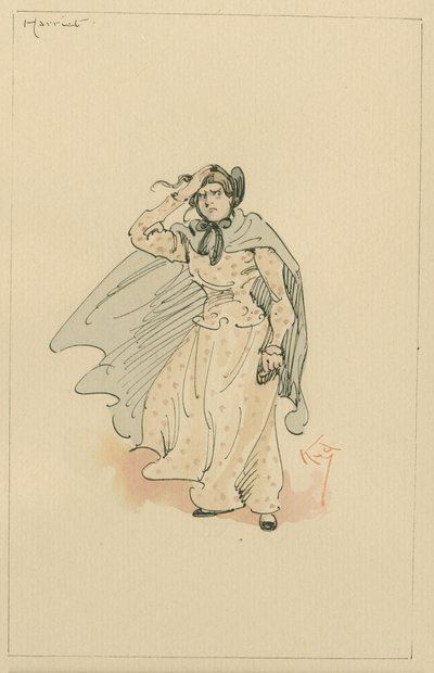 Harriet Carker小姐，20世纪20年代（笔和墨水在纸上写着） 作者 约瑟夫·克莱顿·克拉克