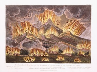 1822年西那诺省的浅间山山地震和喷发 作者 约瑟夫·康斯坦丁·斯塔德勒
