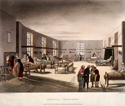 伦敦Marylebone的Mortimer街，1808年 作者 托马斯·罗兰森