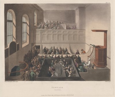 新门教堂，1809年，1809年。 作者 约瑟夫·康斯坦丁·斯塔德勒