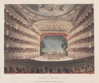 歌剧院，1809年3月1日，1809年3月1日。 作者 约瑟夫·康斯坦丁·斯塔德勒