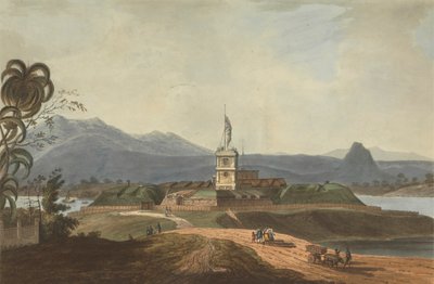 苏门答腊本库伦马尔伯勒堡东南景色，1799 年 作者 约瑟夫·康斯坦丁·斯塔德勒