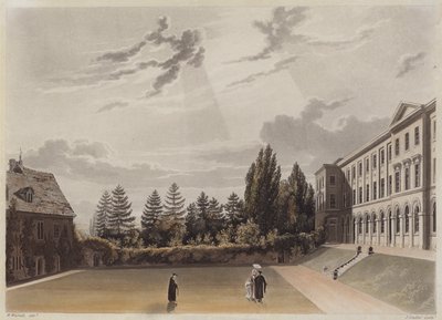 牛津伍斯特学院（aquatint） 作者 约瑟夫·康斯坦丁·斯塔德勒