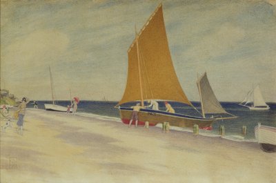 1925年的海边乐趣（纸上写着） 作者 约瑟夫·爱德华·索撒尔