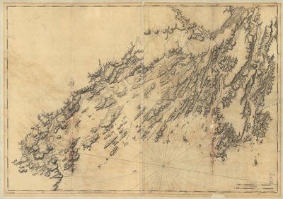 缅因州海岸从索尔特岛到波特兰角。 作者 Joseph FW Des Barres