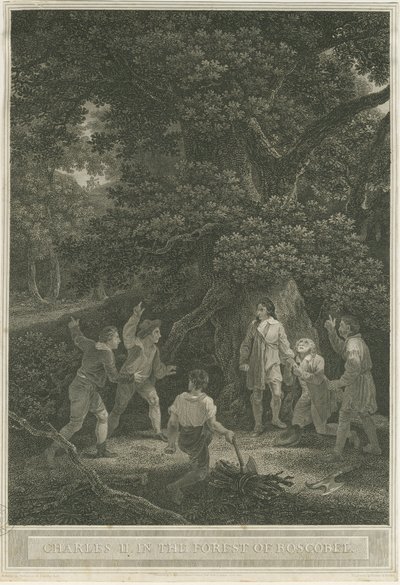 Boscobel-The Royal Oak：雕刻，1800年4月 作者 约瑟夫·法灵顿