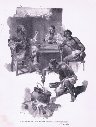 我坐下来和他们一起吃晚饭（litho） 作者 约瑟夫·芬内摩尔