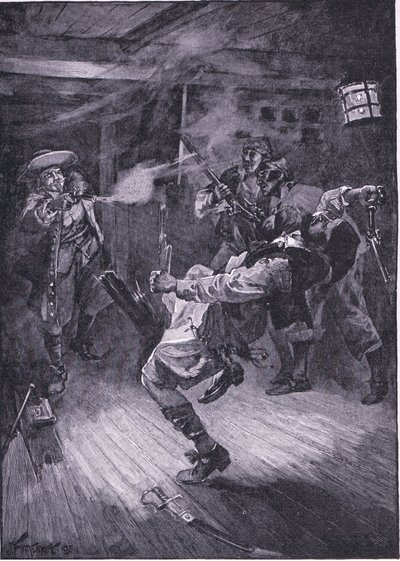 Shot the new captain through the head (litho) 作者 约瑟夫·芬内摩尔