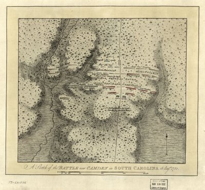 南卡罗来纳州卡姆登附近的战役 作者 Joseph Frederick钱包DesBarres