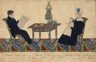 丹尼尔-奥蒂斯先生和夫人和孩子，1834年。 作者 约瑟夫·H·戴维斯