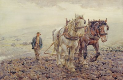 在苏塞克斯威尔明顿附近的南方丘陵耙 作者 Joseph Harold Swanwick