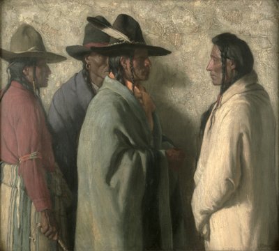 青年酋长传教团》，约 1919 年（布面油画） 作者 约瑟夫·亨利·夏普
