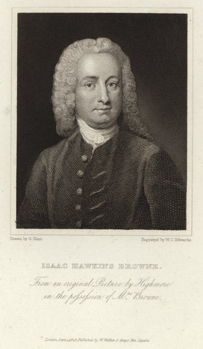 Isaac Hawkins Browne  - 英国作家和政治家（1705  -  1760） 作者 约瑟夫·海摩尔