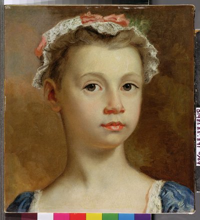 一个年轻女孩的剪影，c.1730-40 作者 约瑟夫·海摩尔