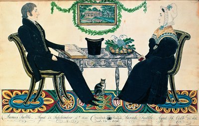 詹姆斯和萨拉塔特尔，1836年 作者 约瑟夫·希利亚德·戴维斯