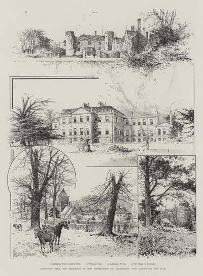 坎特伯雷大主教的住宅阿丁顿公园现在宣布出售 作者 Joseph Holland Tringham