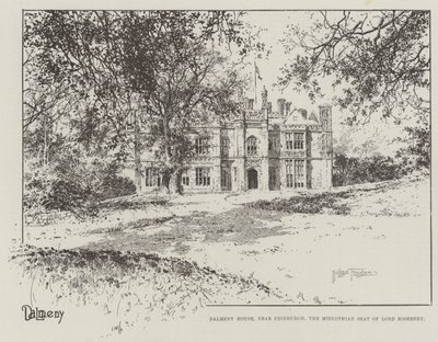 Dalmeny House，靠近爱丁堡，罗斯伯里勋爵的中洛锡安座位 作者 约瑟夫·霍兰·特林厄姆