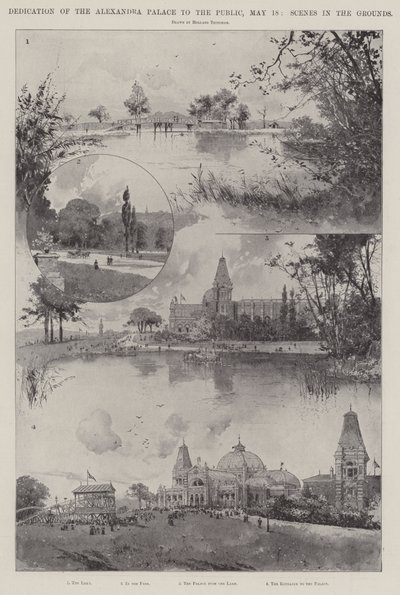 亚力拉宫为公众奉献，5月18日，地面场景 作者 Joseph Holland Tringham