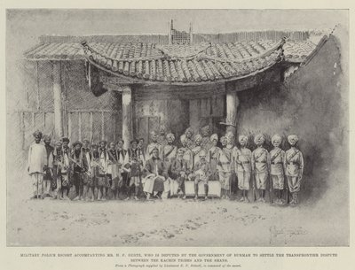 军事护送陪同HF Hertz先生，由缅甸政府负责解决克钦部落和山姆之间的跨境争端 作者 约瑟夫·霍兰·特林厄姆