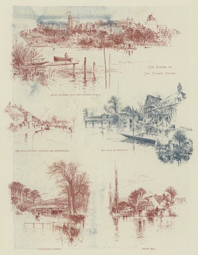 泰晤士河谷的洪水 作者 Joseph Holland Tringham