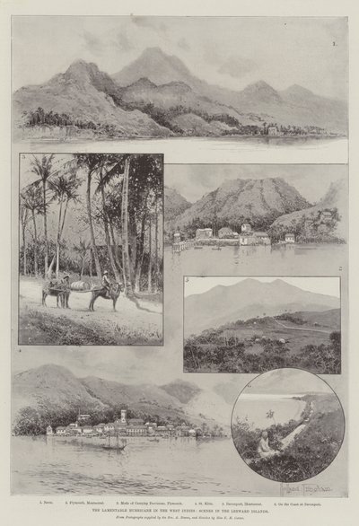 西印度群岛的可悲飓风，背风群岛的场景 作者 约瑟夫·霍兰·特林厄姆