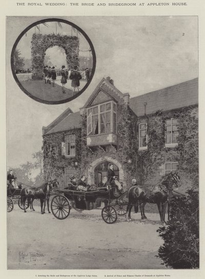 Appleton House的皇家婚礼，新娘和新郎 作者 Joseph Holland Tringham
