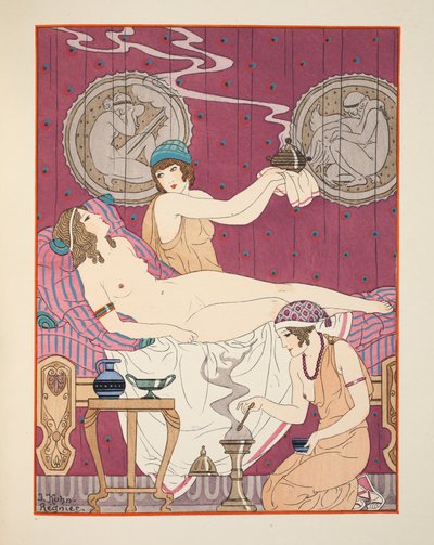 芳香熏蒸，插图来自&39;希波克拉底的作品&39;，1934年 作者 约瑟夫·库恩·雷尼尔