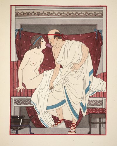 青年的呼吸，来自“希波克拉底的作品”的插图，1934年 作者 约瑟夫·库恩·雷尼尔