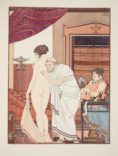 胸部的声音，来自“希波克拉底的作品”的插图，1934年 作者 约瑟夫·库恩·雷尼尔
