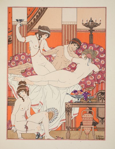 1934年“希波克拉底的作品”中插图的葡萄酒和女性的过剩 作者 约瑟夫·库恩·雷尼尔