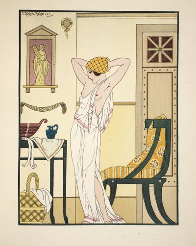 洗头，插图来自&39;希波克拉底的作品&39;，1934年 作者 约瑟夫·库恩·雷尼尔
