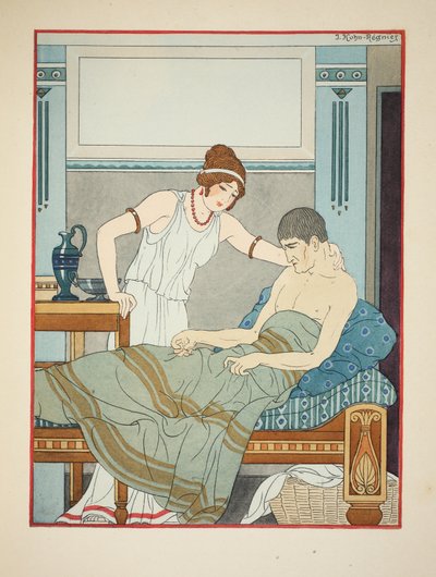 紧张的马拉迪，来自“希波克拉底的作品”的插图，1934年 作者 约瑟夫·库恩·雷尼尔