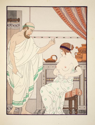 体格检查，插图来自&39;希波克拉底的作品&39;，1934年 作者 约瑟夫·库恩·雷尼尔