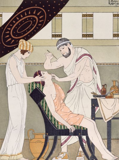 牙医，1932年“希波克拉底全集”中的插图 作者 约瑟夫·库恩·雷尼尔