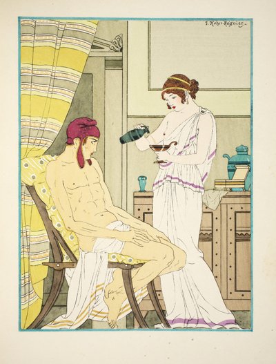身体变成黄色如石榴树皮，插图来自1934年的“希波克拉底的作品” 作者 约瑟夫·库恩·雷尼尔