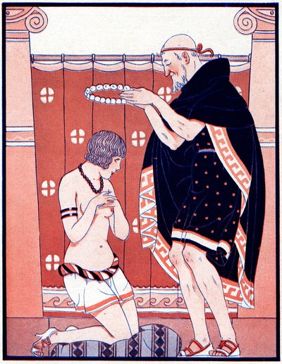 三个女性奖 - 美德奖 - 来自la Vie Parisienne的插图，1929年 作者 约瑟夫·库恩·雷尼尔