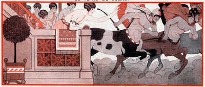 在奥林匹克时期，Le Prix de Diane  - 最后一百米 - 来自la Vie Parisienne的插图，1927年 作者 约瑟夫·库恩·雷尼尔
