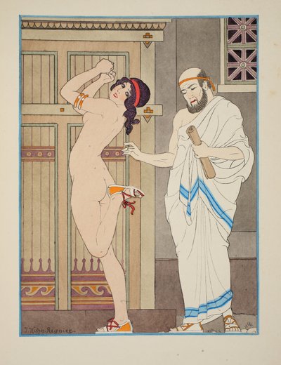 年轻的嬉戏，1934年“希波克拉底的作品”中的插图 作者 约瑟夫·库恩·雷尼尔