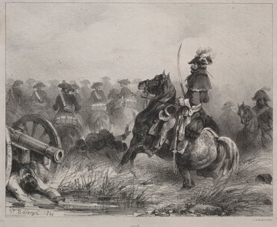 骑兵场面，1836年。 作者 约瑟夫·路易斯·希波吕特·贝兰奇
