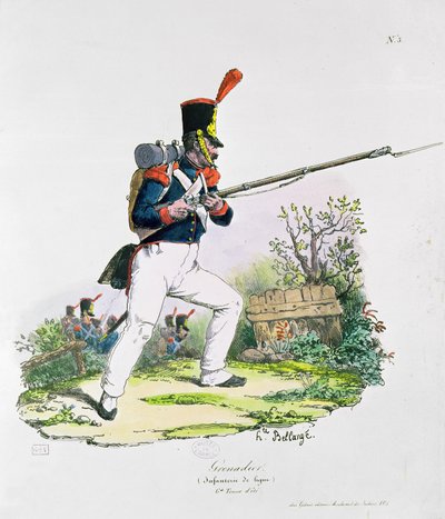 掷弹兵守卫 作者 Joseph Louis Hippolyte Bellange