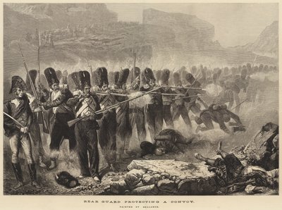 后卫保护一名护卫队 作者 Joseph Louis Hippolyte Bellange