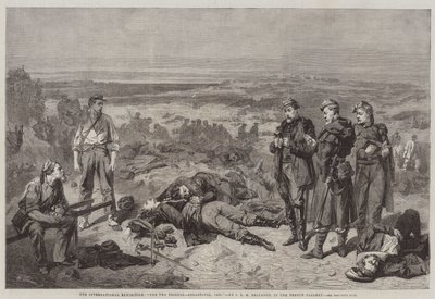 国际展览，两个朋友，1855年塞巴斯托波尔，在法国画廊 作者 约瑟夫·路易斯·希波吕特·贝兰奇