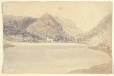 格拉斯米尔湖和教堂（纸上铅笔水彩画） 作者 约瑟夫·马洛德·威廉（约瑟夫·特纳）