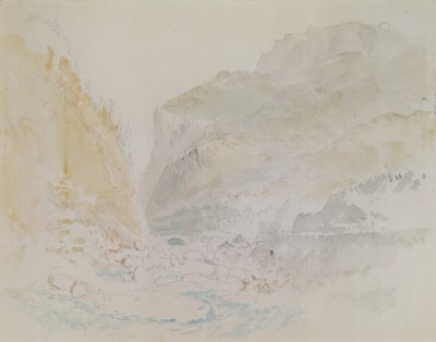 蓝溪，圣哥达（纸上水彩） 作者 约瑟夫·马洛德·威廉·特纳