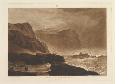 1811年1月1日，约克郡海岸，靠近Whitby Liber Studiorum，第五部分，板块24。 作者 约瑟夫·马洛德·威廉·特纳
