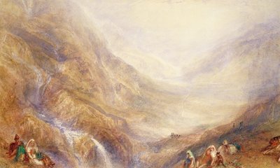 圣戈塔尔山的下降 作者 Joseph Mallord William Turner