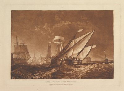 1816年1月1日，第55部分第十一部分，加来港自由党工作室的入口。 作者 约瑟夫·马洛德·威廉·特纳