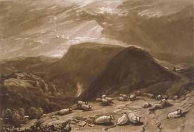 F.25.I Hind Head Hill，来自&39;Liber Studiorum&39;，由Robert Dunkarton雕刻，1811年 作者 约瑟夫·马洛德·威廉·特纳